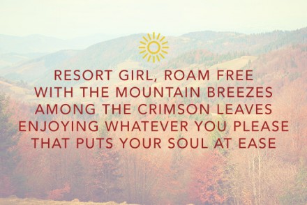 Resort Girl, Roam Free